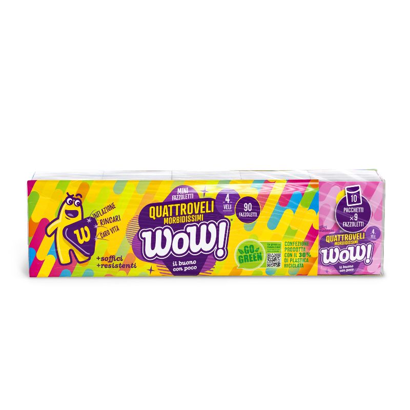 FAZZOLETTI WOW FORMATO MINI - 10 PACCHETTI