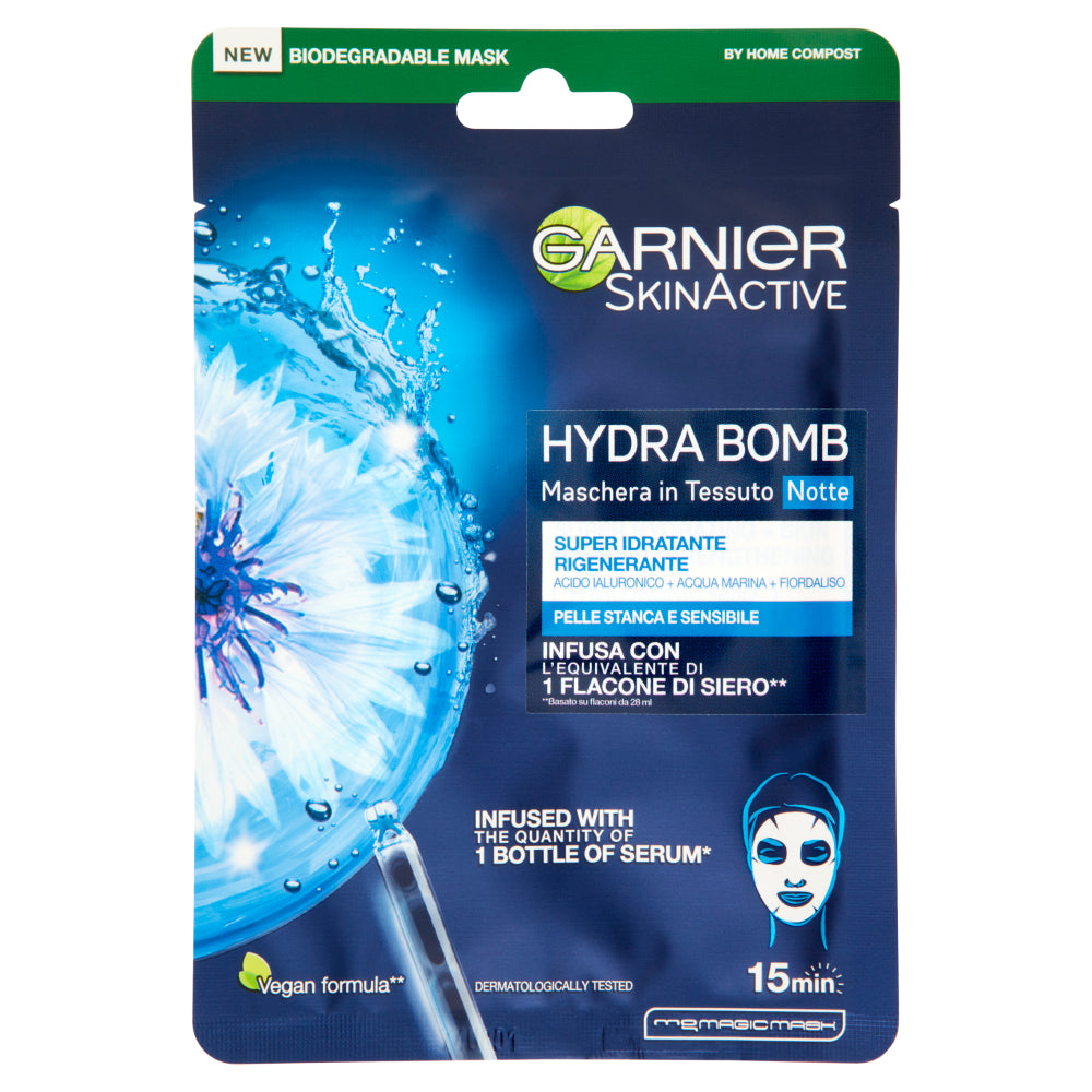 GARNIER SKINACTIVE MASCHERA NOTTE HYDRA BOMB - RIGENERANTE - FIORDALISO