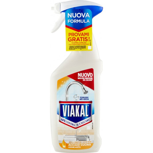 VIAKAL SPRAY ACCIAIO CUCINA AZIONE ACETO - 470ml