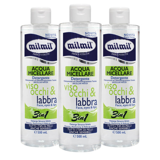 MILMIL ACQUA MICELLARE 3in1 VISO OCCHI LABBRA - 500 ml