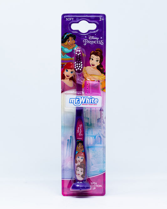 MR WHITE SPAZZOLINO PER BAMBINI DISNEY PRINCESS CON COPRITESTINA - MORBIDO