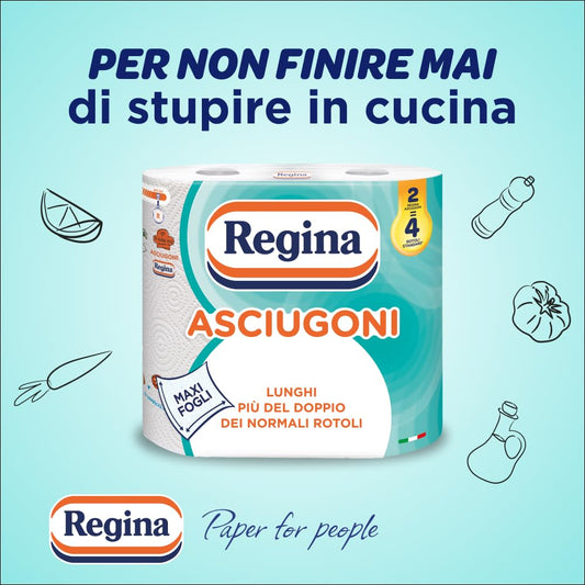 REGINA ASCIUGONI MAXI FOGLI - 2 ROTOLI