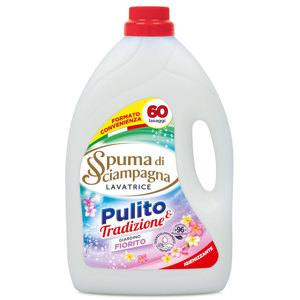 SPUMA DI SCIAMPAGNA DETERSIVO - FORMATO CONVENIENZA 60 LAVAGGI - 3L