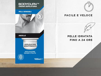 VEET MEN CREMA DEPILATORIA CON APPLICATORE ARROTONDATO - ASCELLE - 100ml