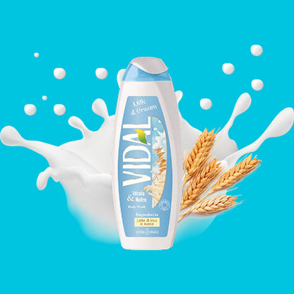 VIDAL BAGNODOCCIA EMOLLIENTE LATTE DI RISO E AVENA - 500ML