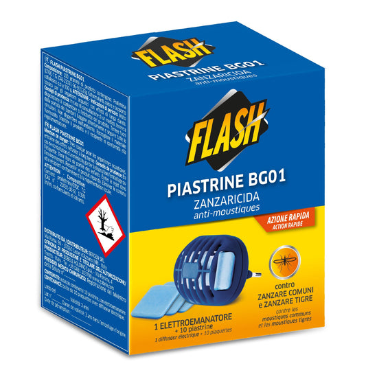 FLASH ZANZARICIDA - ELETTROEMANATORE + PIASTRINE BG01