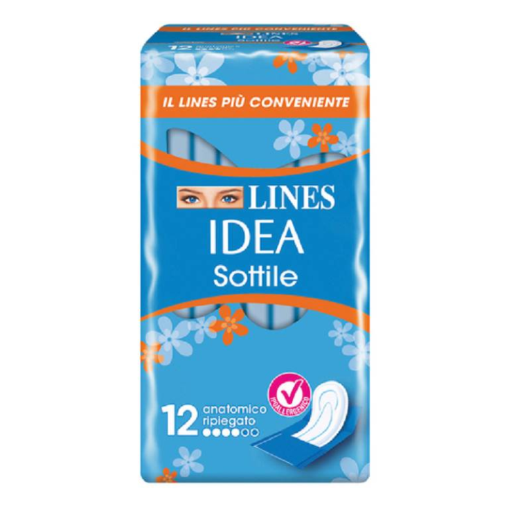 LINES IDEA SOTTILE - ASSORBENTI ANATOMICI - 12pz