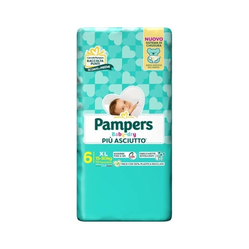 PAMPERS PANNOLINI BABY DRY PIÙ ASCIUTTO - VARI FORMATI