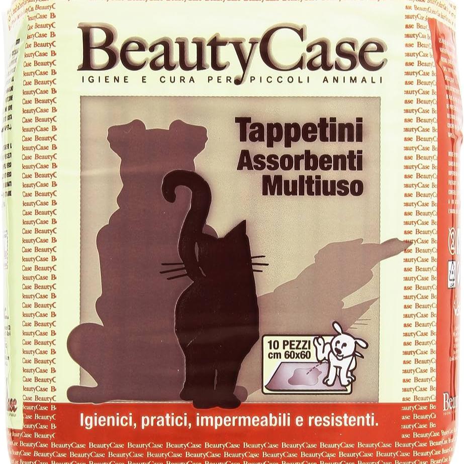 BEAUTY CASE TAPPETINI ASSORBENTI PER ANIMALI DOMESTICI - 60x60cm 10pz
