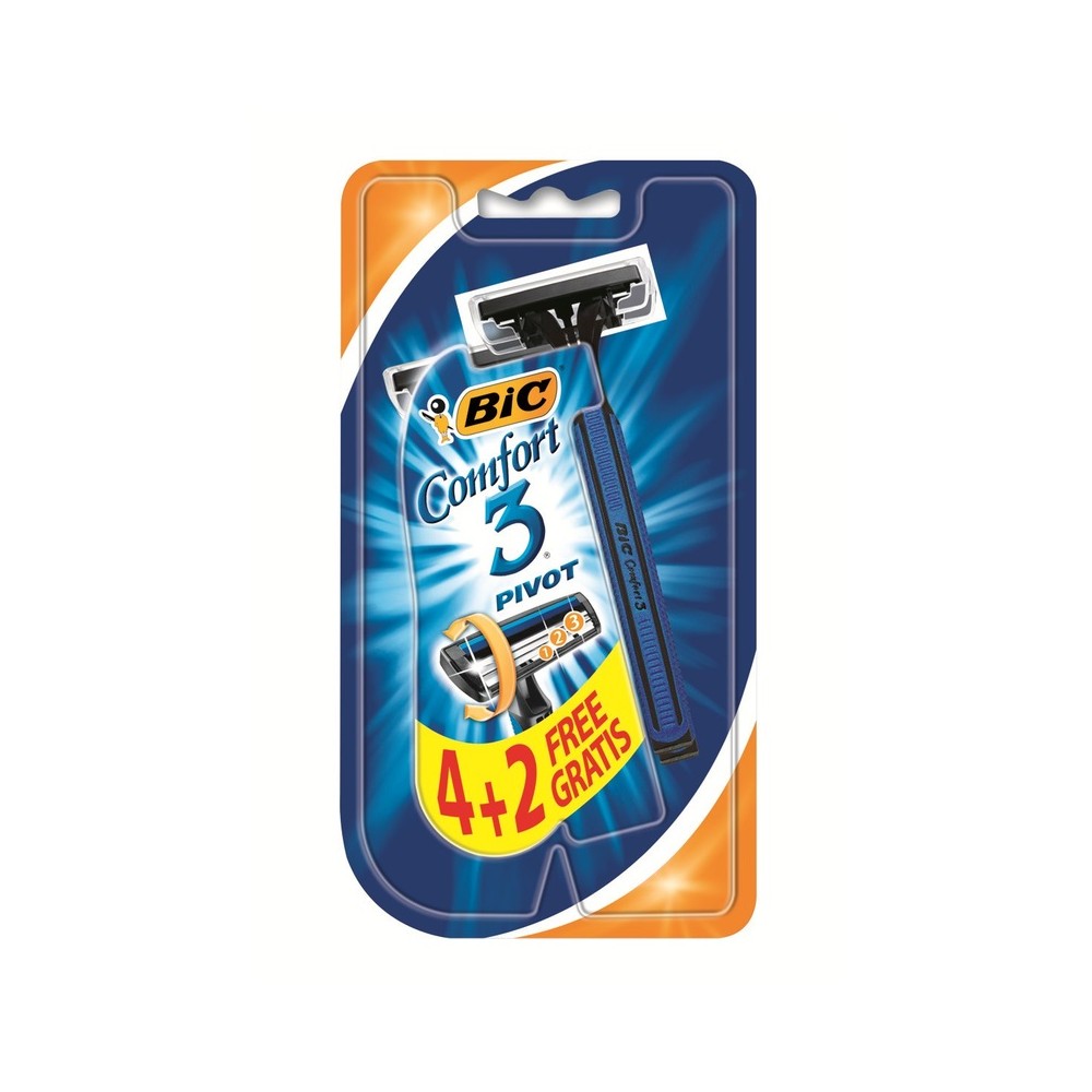 BIC COMFORT PIVOT RASOI TRIPLA LAMA - 6 pz
