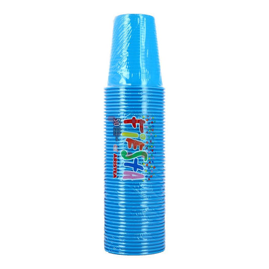BICCHIERI DI PLASTICA AZZURRI - 50pz