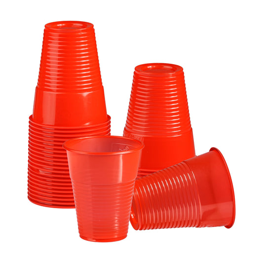 BICCHIERI DI PLASTICA ROSSI - 50pz