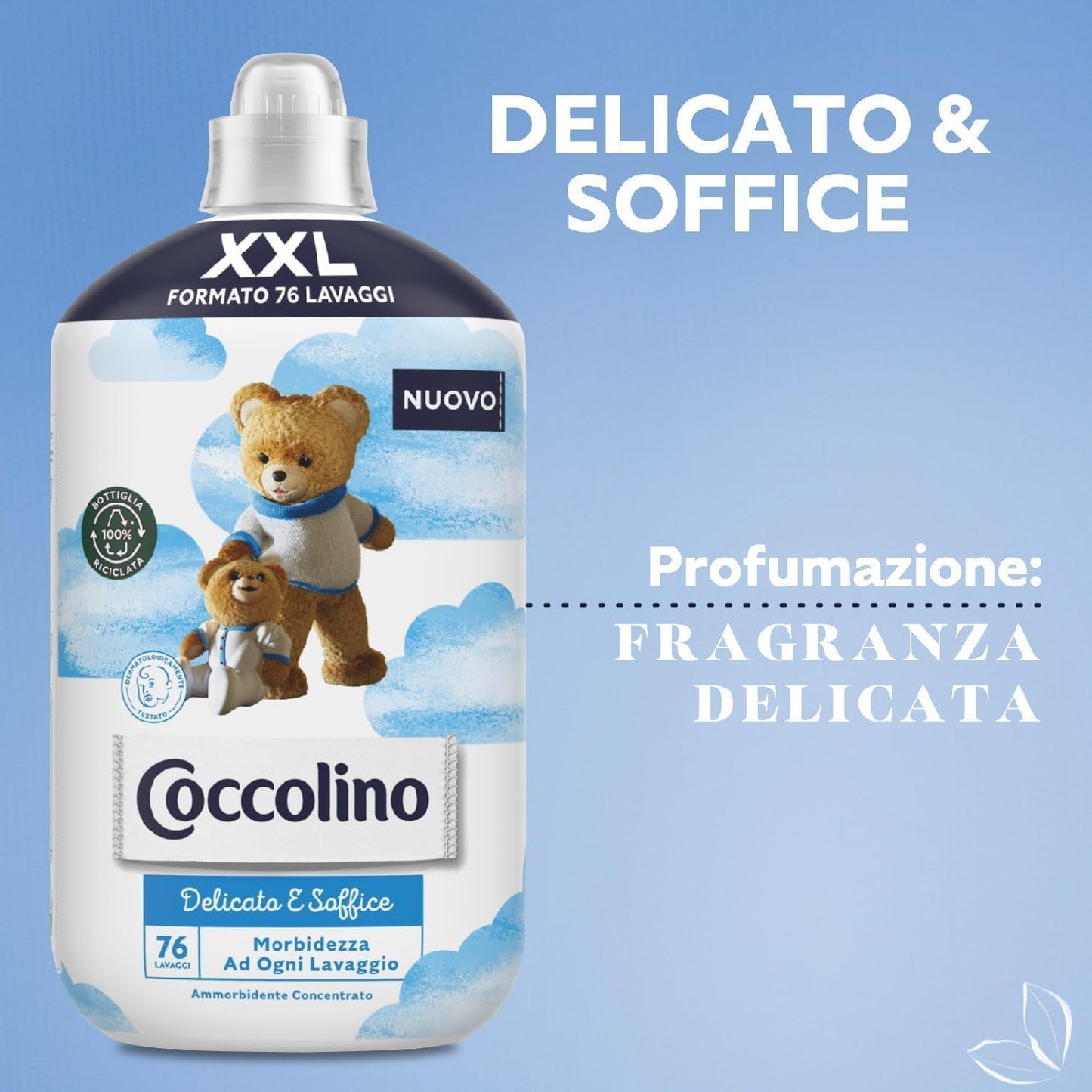 COCCOLINO AMMORBIDENTE CONCENTRATO FORMATO XXL 76 LAVAGGI