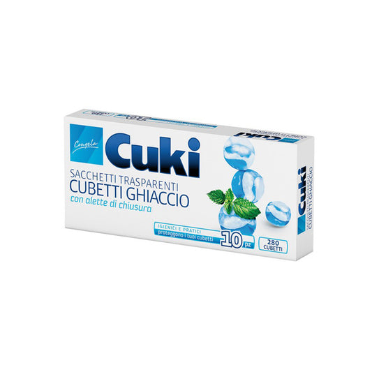 CUKI SACCHETTI TRASPARENTI CUBETTI GHIACCIO 280 CUBETTI - 10 pz