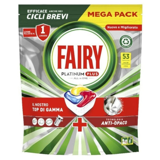 FAIRY PLATINUM PLUS LAVASTOVIGLIE MEGA PACK - 53 CAPS