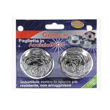 GAMEX PAGLIETTA ABRASIVA A SPIRALE ACCIAIO INOX - 2 pz