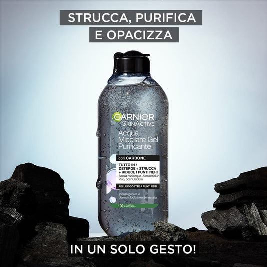 GARNIER ACQUA MICELLARE GEL PURIFICANTE CARBONE - 400 ML