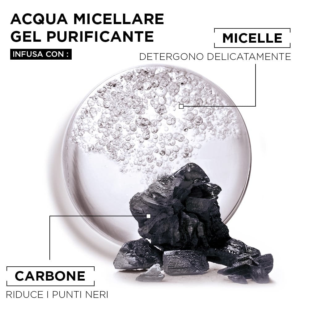 GARNIER ACQUA MICELLARE GEL PURIFICANTE CARBONE - 400 ML