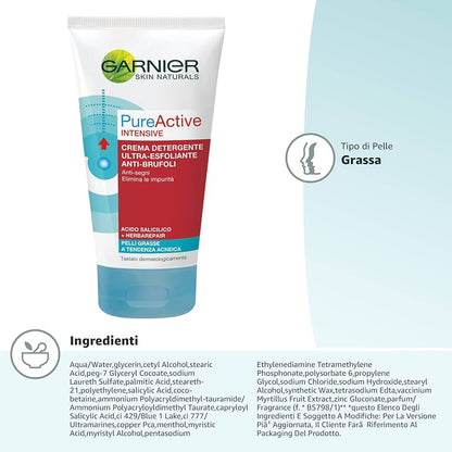 GARNIER CREMA DETERGENTE ESFOLIANTE PURE ACTIVE 150ml
