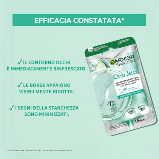 GARNIER PATCH CONTORNO OCCHI MASCHERA CRYO JELLY ANTI FATICA