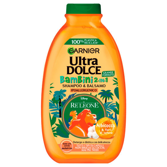 ULTRA DOLCE BAMBINI 2-IN-1 SHAMPOO RE LEONE ALL'ALBICOCCA - 400ML