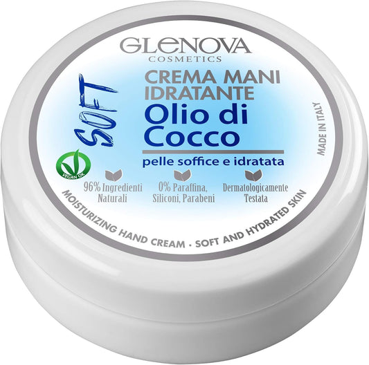 GLENOVA CREMA MANI IDRATANTE HYDRA+ OLIO DI COCCO - 120 ml