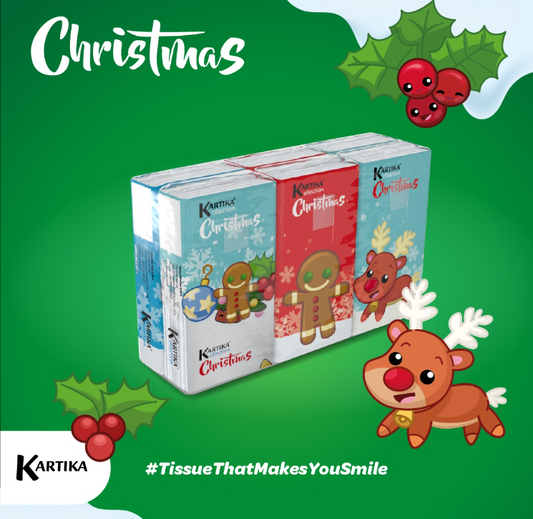 KARTIKA CHRISTMAS FAZZOLETTI DI NATALE - 6 pz