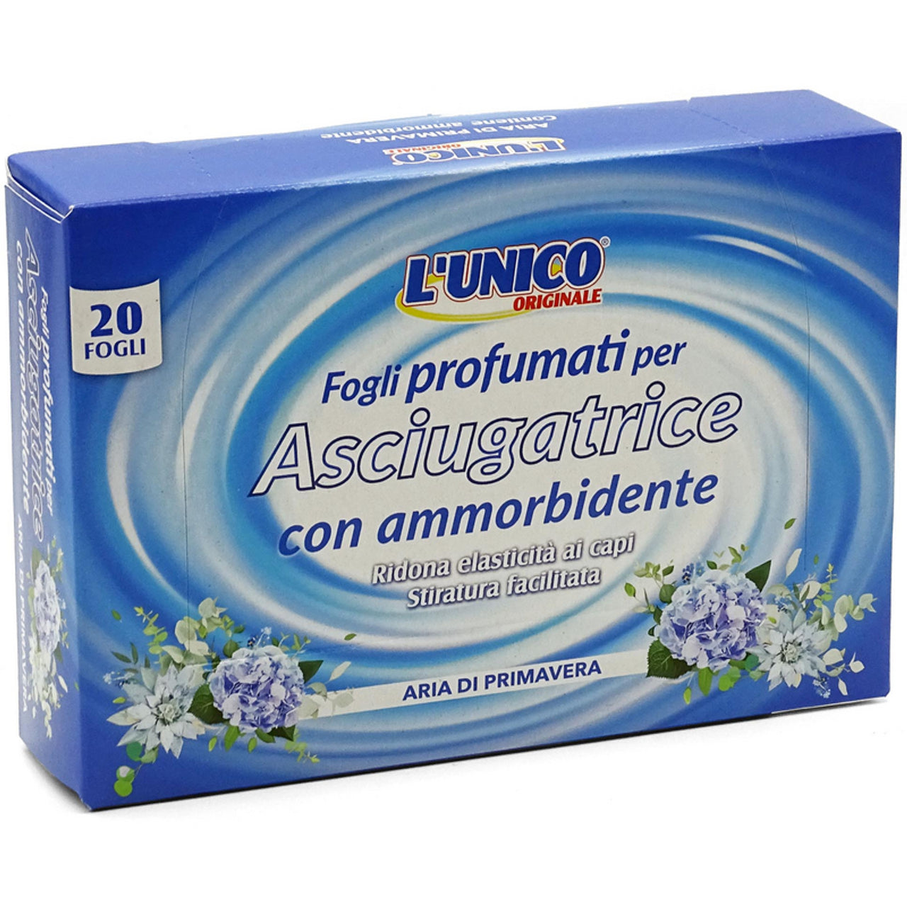 L'UNICO FOGLI PROFUMATI PER ASCIUGATRICE CON AMMORBIDENTE - 20 pz