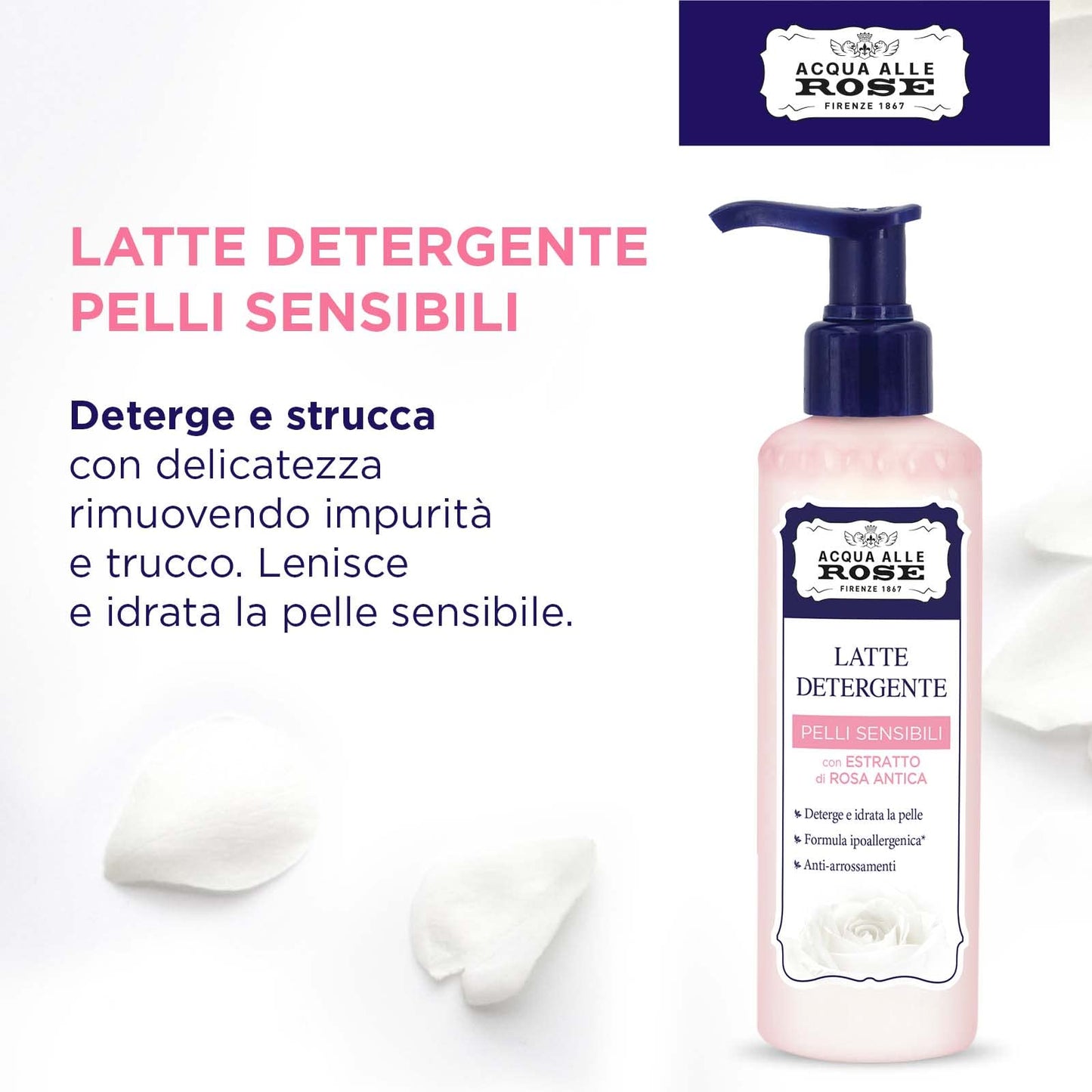 ACQUA ALLE ROSE LATTE DETERGENTE LENITIVO - 200ml