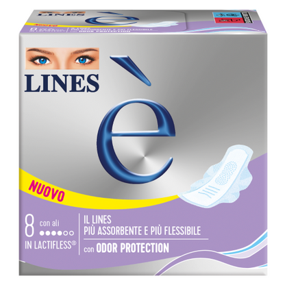 LINES è ASSORBENTE GIORNO CON ALI - 8pz