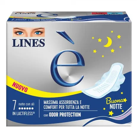 LINES è ASSORBENTE NOTTE CON ALI - 7pz