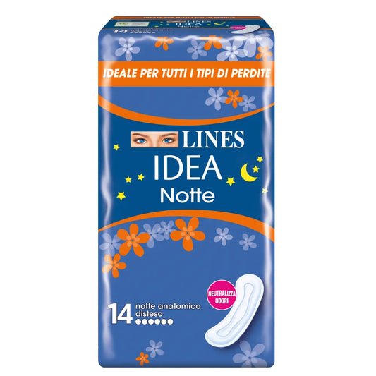 LINES IDEA NOTTE ASSORBENTI ANATOMICI - 14pz