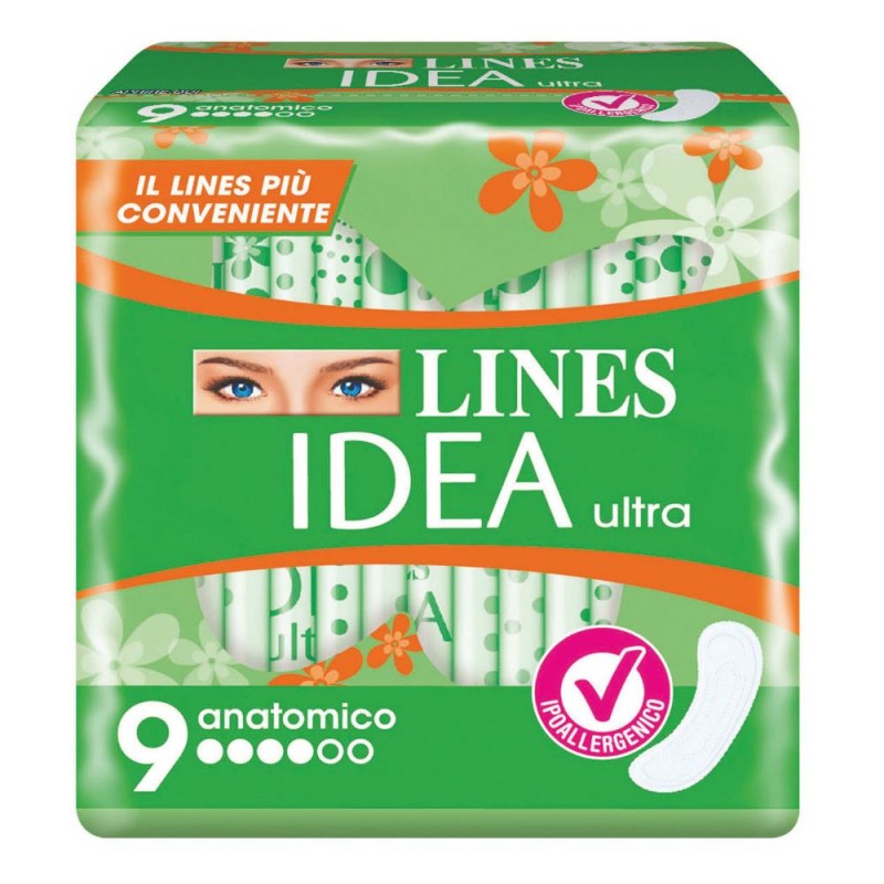 LINES IDEA ULTRA - ASSORBENTI ANATOMICI - 9pz