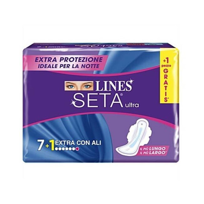 LINES SETA ULTRA ASSORBENTI EXTRA PROTEZIONE CON ALI - 8pz