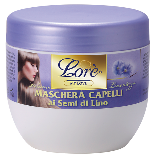 LORÈ MASCHERA CAPELLI LISCI - OLIO DI SEMI DI LINO 500ml