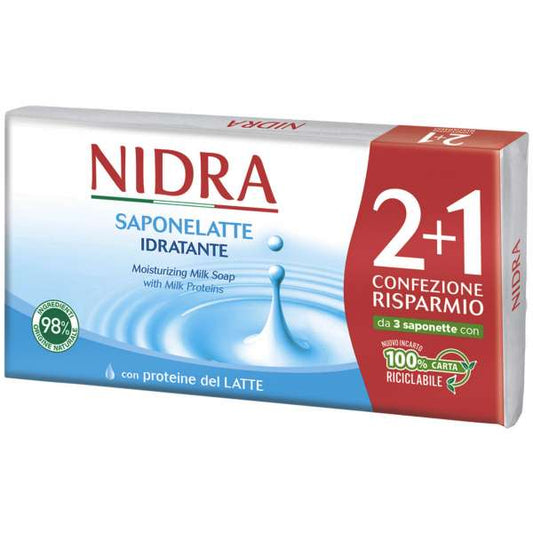 NIDRA SAPONETTE SAPONELATTE - 3x90g