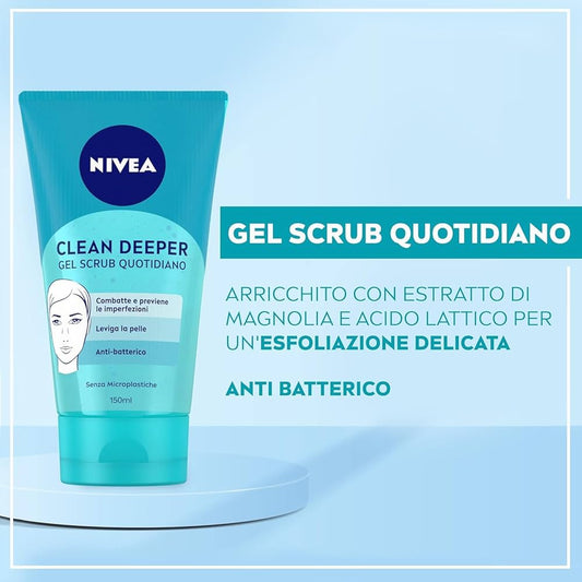 NIVEA GEL SCRUB QUOTIDIANO CLEAN DEEPER - 150 ML