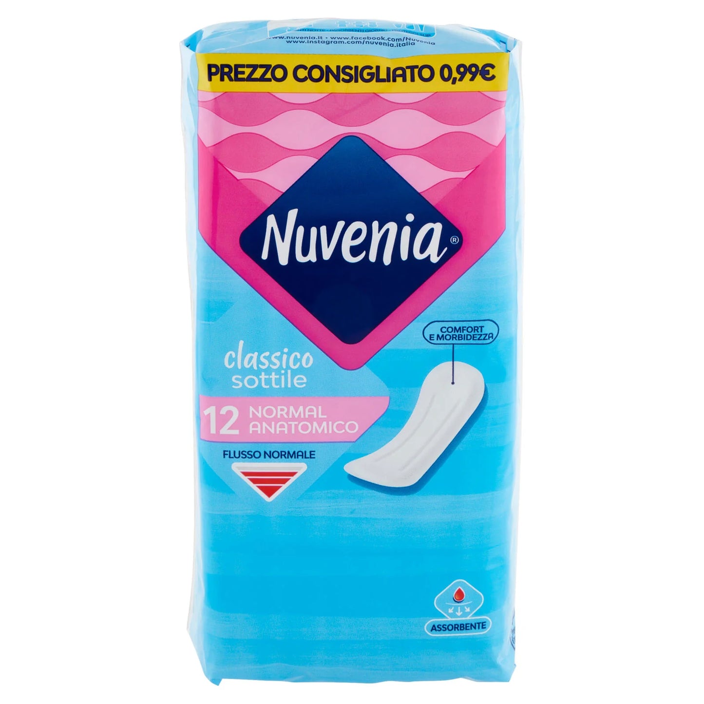 NUVENIA ASSORBENTI CLASSICI SOTTILI ANATOMICI - 12pz