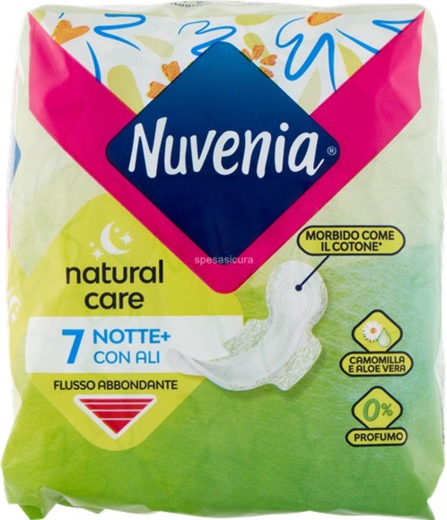 NUVENIA NATURAL CARE ASSORBENTE NOTTE CON ALI - 7pz