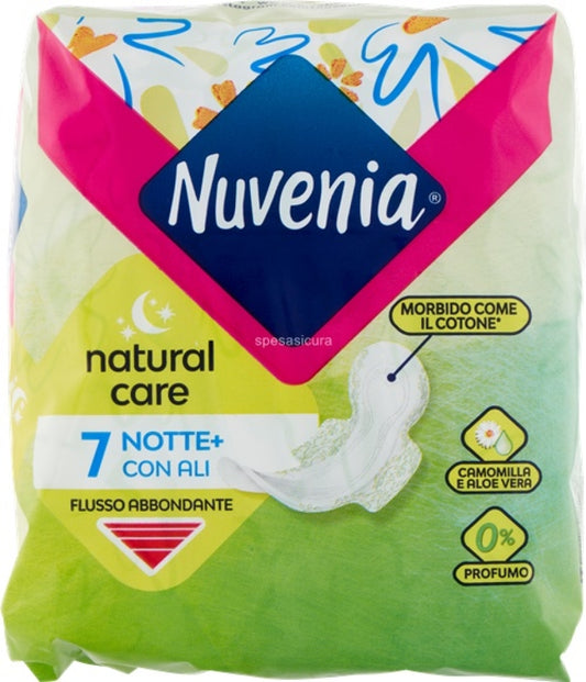 NUVENIA NATURAL CARE ASSORBENTE NOTTE CON ALI - 7pz