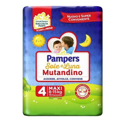 PAMPERS PANNOLINI SOLE E LUNA - MUTANDINO - VARI FORMATI