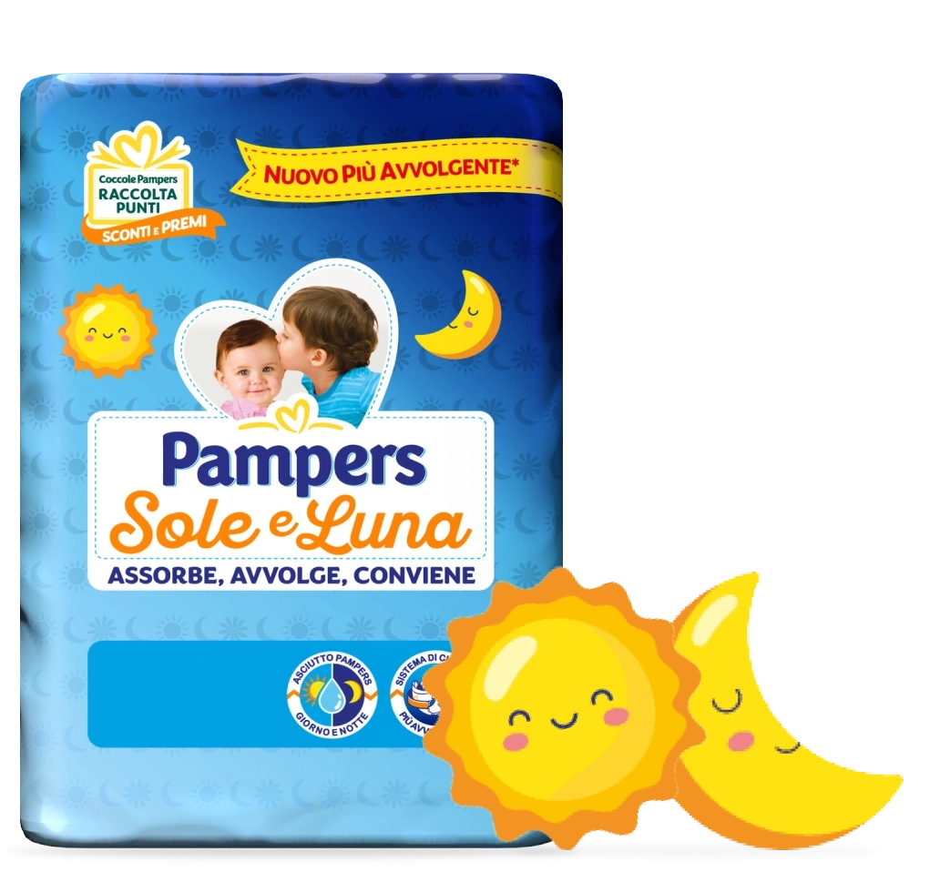 PAMPERS SOLE E LUNA PANNOLINI - VARI FORMATI