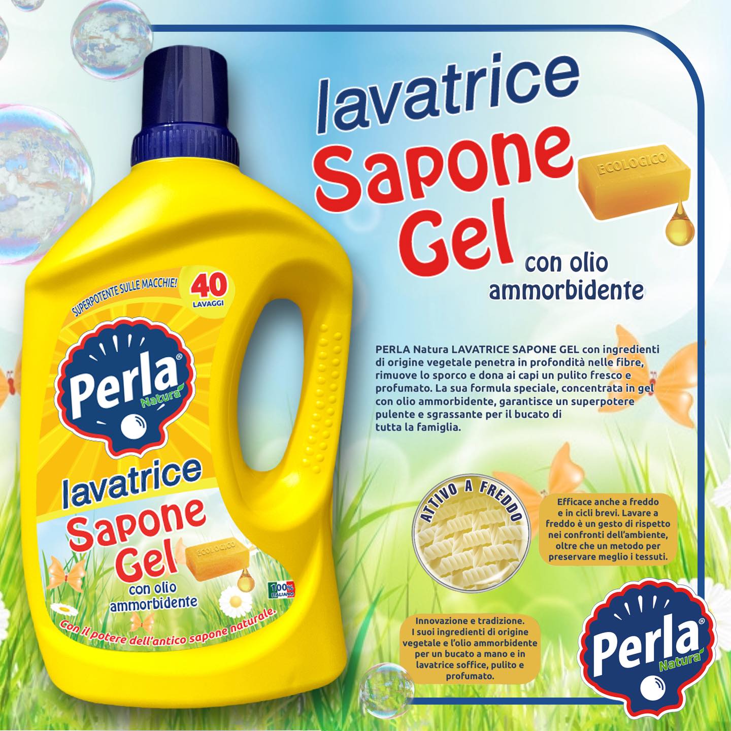 PERLA NATURA SAPONE GEL LAVATRICE- 1850ml