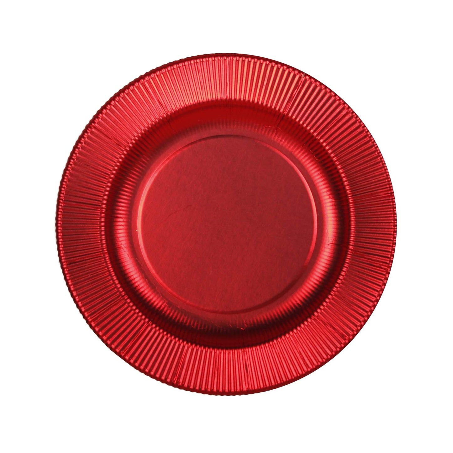 LULÙ PIATTI DI CARTA NATALIZI ROSSO METALLIZZATO - 12 pz - VARI FORMATI