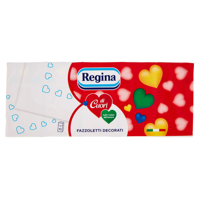 REGINA FAZZOLETTI DECORATI - 10 PACCHETTI