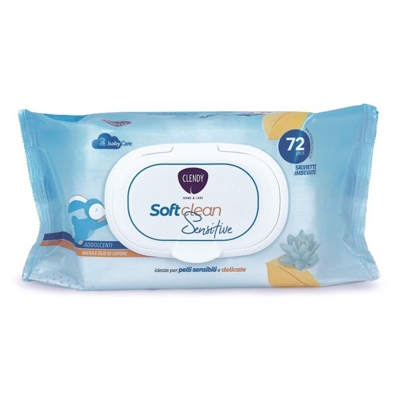 CLENDY SALVIETTE SOFT CLEAN PELLI SENSIBILI - 72pz