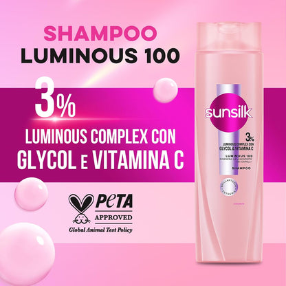 SUNSILK SHAMPOO 3% GLYCOL & VITAMINA C - BRILLANTEZZA ESTREMA 250ml