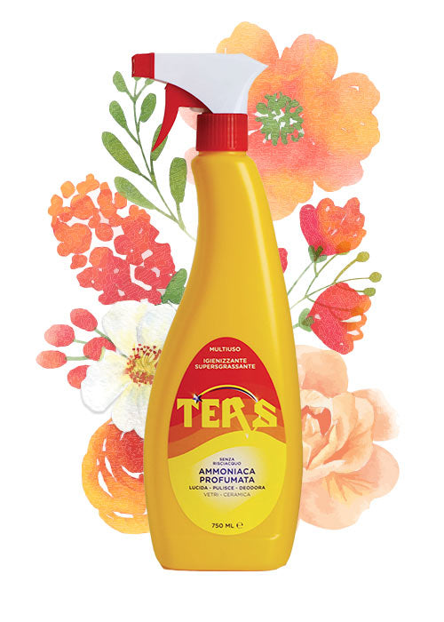 TERS AMMONIACA PROFUMATA MULTIUSO - 1L / 2L / 4L - VARI FORMATI