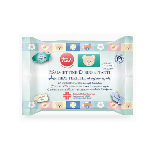 TRUDI SALVIETTINE DISINFETTANTI ANTIBATTERICHE - 20pz