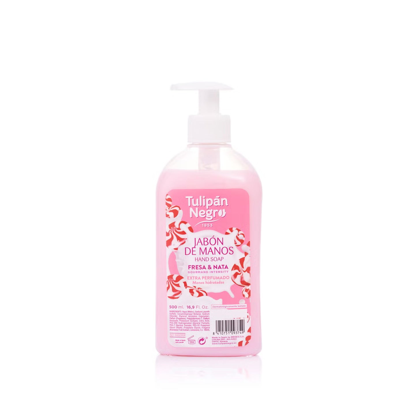 TULIPÀN NEGRO SAPONE MANI EXTRA PROFUMATO - FRAGOLA E PANNA - 500ml